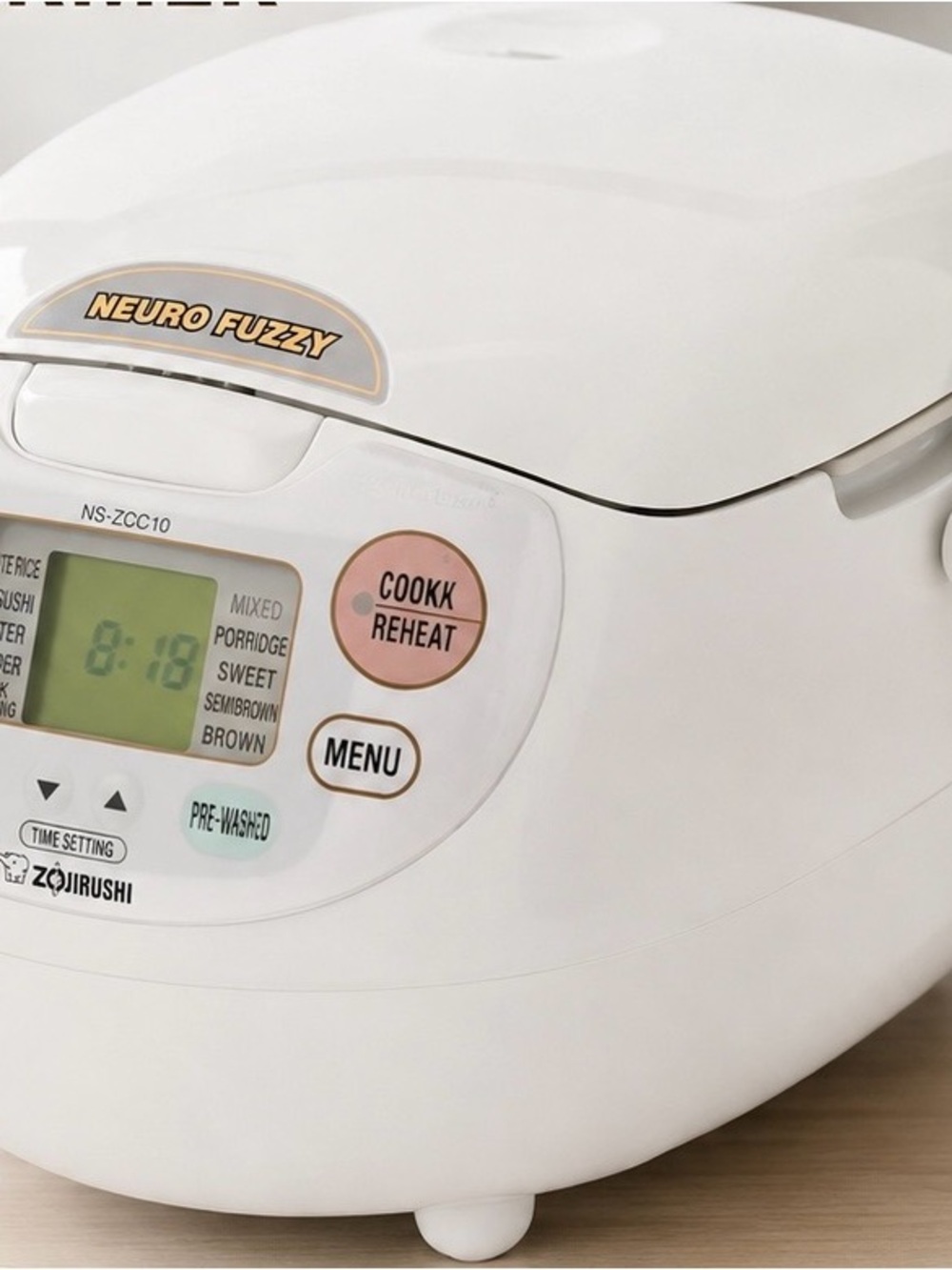 Zojirushi White Neuro Fuzzy Rice Cooker - White